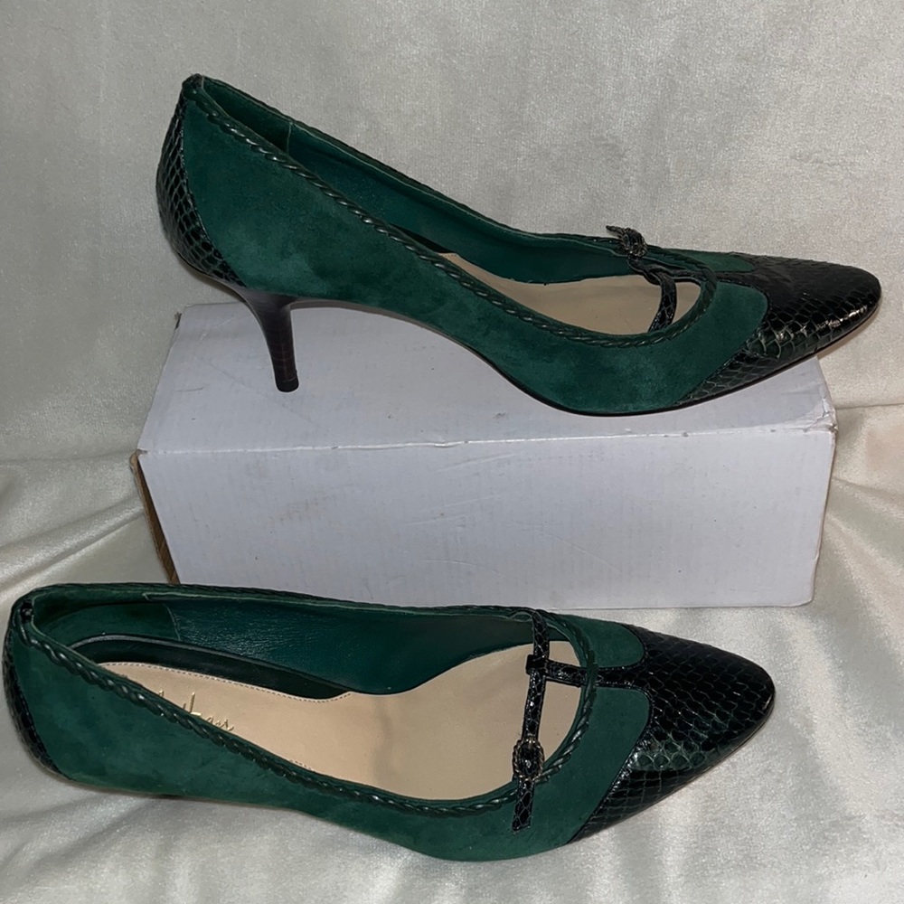 Cole Haan Kitten Heel Suede Pointed Toe Heel